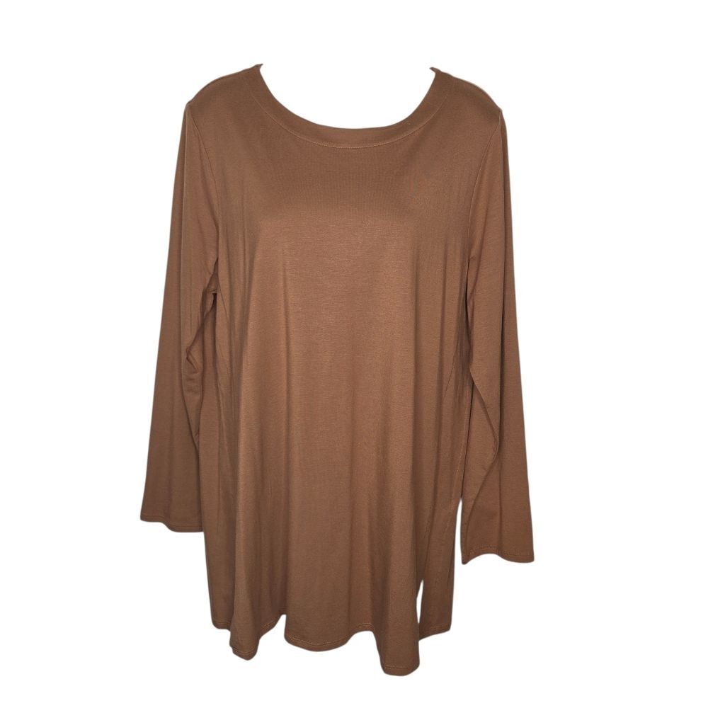 J. Jill NWOT Luxe Supima Cotton Forward Seam Tunic Top Shirt Size Large